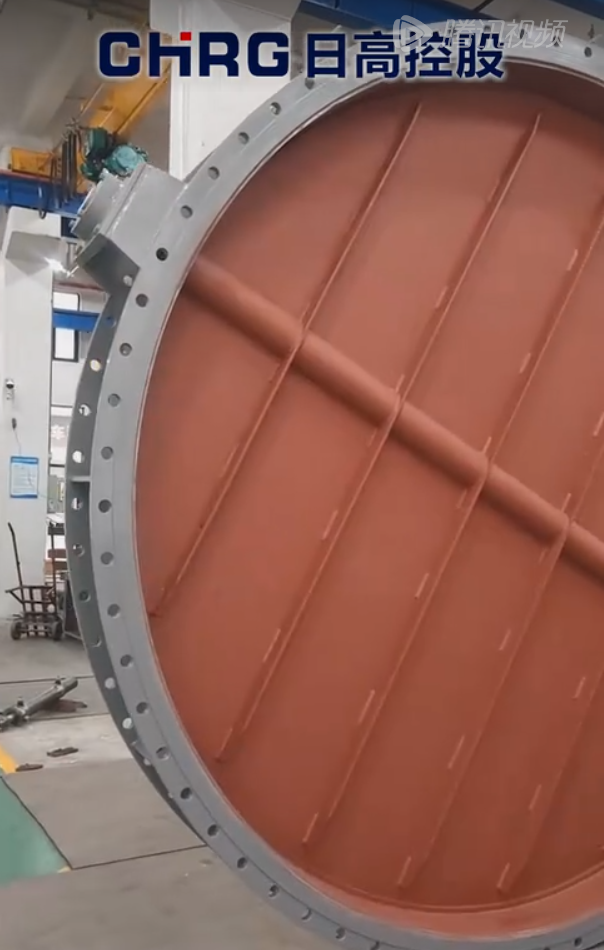 Electric large diameter ventilation butterfly valve